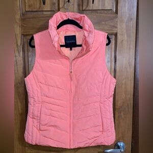 Talbots Vibrant Orange Puffer vest